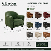 Fauteuil Chesterfield moderne en similicuir PU noir, capitonné, avec clous métalliques, pour salon, bureau à domicile, ou salle de séjour