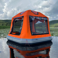 Tente de radeau flottante gonflable pêche PVC Camping camping tente d'eau flottante banc étanche tente à air plate-forme portable ponton