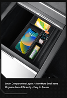Boîte de rangement sous console compatible avec Tesla Model Y/YL Highland 2025, organiseur de voiture