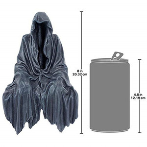 Polyresin/ designer résine statues Tirer Réconfort La Plante Grimpante Gothique Décor Étagère Statue Assise, 8 Pouces, Greystone - Product Image 5
