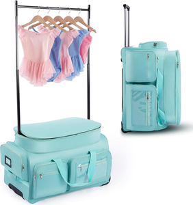 Free Sample Waterproof Professional 28 Inch Dance <b>Bag</b> with Garment Rack and <b>Wheels</b> Garment Duffel <b>Bag</b> for Dancer - Product Image 1