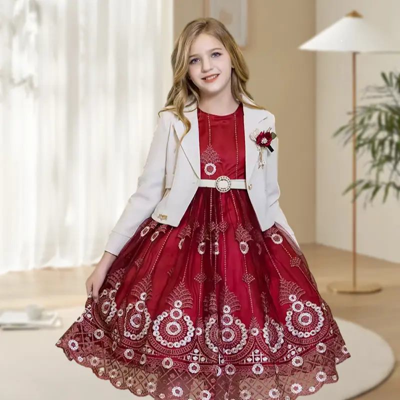 Gaun model Princess anak perempuan 2-12, gaun Princess anak perempuan desain orisinil, gaun lucu untuk anak perempuan