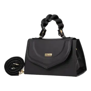 Bolso Bandolera Negro Bera para Mujer de Fana, Cuero Genuino, Cadena, Adorno de Diamantes, Correa Única, Moda, Uso Diario - Product Image 1