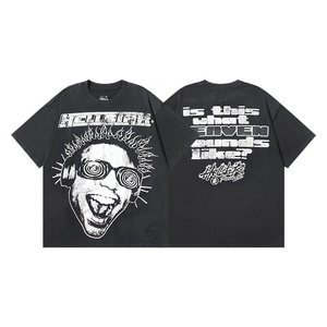 Camisetas Helly de Alta Calidad, Estilo Hip Hop, Vintage, con Letras, Antibacterianas, de Gran Gramaje, Streetwear, Oversize, Unisex - Product Image 3