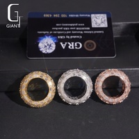 Bagues rotatives personnalisées en argent sterling 925 avec moissanite VVS, bagues pour hommes, hip hop, bijoux fins en moissanite, testeur de diamant passé