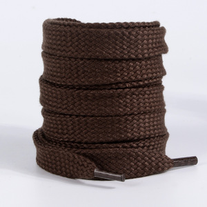 1.5cm Widened Single-layer Black Gray <strong>Brown</strong> Solid Color Flat <strong>Shoelace</strong> for Casual Shoes - Product Image 6