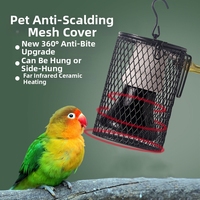 Lampe chauffante en céramique pour animaux de compagnie, chauffe-lézards et tortues, abat-jour isolant en maille anti-morsure et anti-brûlure pour reptiles