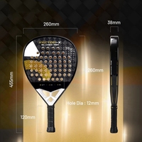 Raquette de padel en fibre de carbone avec logo personnalisé, noyau en mousse à mémoire de forme EVA haute densité, raquette de padel professionnelle, fabrication OEM, raquette de pickleball en gros