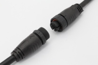 Connecteur étanche IP68 JiaHui M16 3 broches avec contact en cuivre et boîtier en nylon 500V 15A pour éclairage LED extérieur