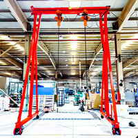 Mini-grue portique électrique mobile et portable 1t 3t 5t 10t avec palan électrique à chaîne pour la manutention de matériaux en entrepôt et atelier