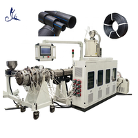 Machine d'extrusion à vis simple pour la fabrication de tuyaux ondulés en PVC, HDPE, PPR, à paroi simple ou double, avec moteur, pompe et boîte de vitesses