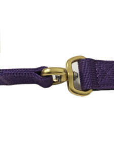 Laisse de luxe en Nylon néoprène à Double poignée pour chien, robuste et tactique, avec pince grenouille dorée - Product Image 3