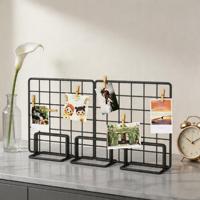 Présentoir pliable en treillis métallique avec guides pour cartes, pour supermarchés, bijoux, pendentifs, œuvres d'art et rangement de bureau