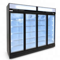 Congélateur commercial pour crème glacée homologué ETL -24°C, vitrine verticale à porte vitrée pour le marché américain