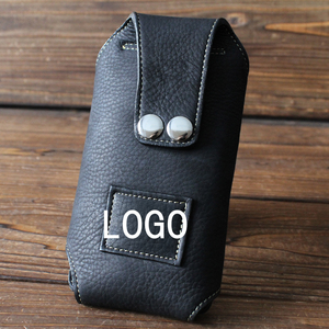 Bolsa de Cinturón para Teléfono Inteligente con Cierre de Cremallera, de Piel de Becerro Genuina, para Hombre - Product Image 6