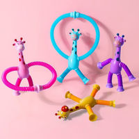 Tube Fidget jouet girafe Tube télescopique ventouse tuyau télescopique éducatif dessin animé Puzzle Parent enfant interactif