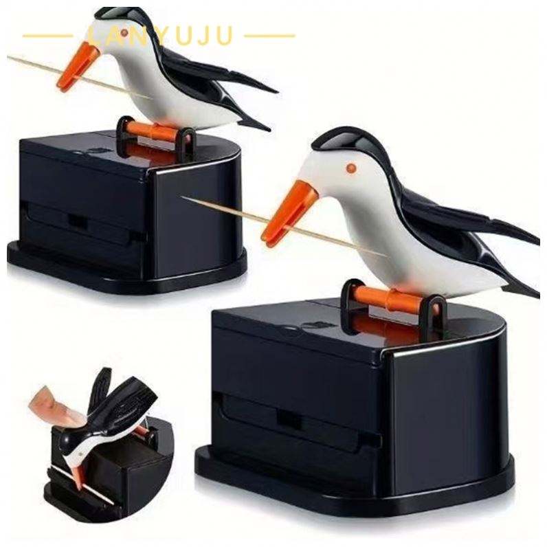 Pop Tubes Set Cute Little Bird Toothpick Box Automatic Press to Pop up Household ...
