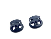 Lanke Bouchons en plastique transparent Cordon noir Cordon de verrouillage Pièces de corde Bouchon de verrouillage Cordon à ressort blanc