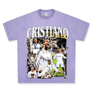 <span class=keywords><strong>Camiseta</strong></span> Oversize para Hombre 100% Algodón Y2K Desgastada, 240 GSM, Estilo Retro Pesado con <span class=keywords><strong>Hombros</strong></span> Caídos, Estampado DTG - Product Image 6