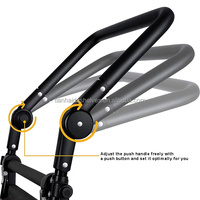 Poussette pliable pour bébé avec poignée réglable, chariot de camping, chariot coréen pour bébé, chariot de camping à ressorts