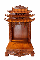 Altères du Dieu de la Richesse et du Terre en Bois de Huong, sculptés à la main, à trois toits, meubles traditionnels en bois pour salon, durables, style antique Tam