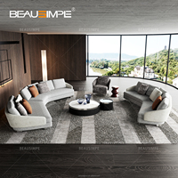 Canapé Lawson Design italien Design minimaliste Ensemble de canapé incurvé en tissu Meubles de salon complets Canapé d'angle mod