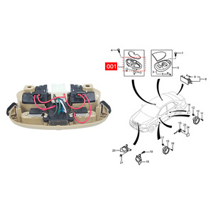 Interruptor de iluminación interior Chevrolet Lacetti 90765353 96615327 para unidad de control de luz de techo y luz de domo - Product Image 1
