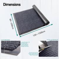 Tapis d'entrée à double rayure antidérapant, faible teneur en COV, sans odeur, dessus en polyester, dos en TPE, usage commercial intérieur