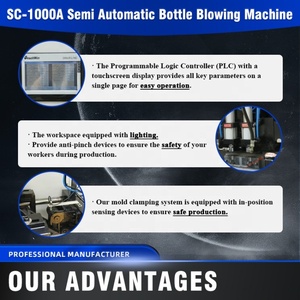 Chất lượng tốt 2 khoang bán tự động 50-2000ml Chai nhựa PET Máy thổi, căng thổi đúc chai Máy làm - Product Image 4