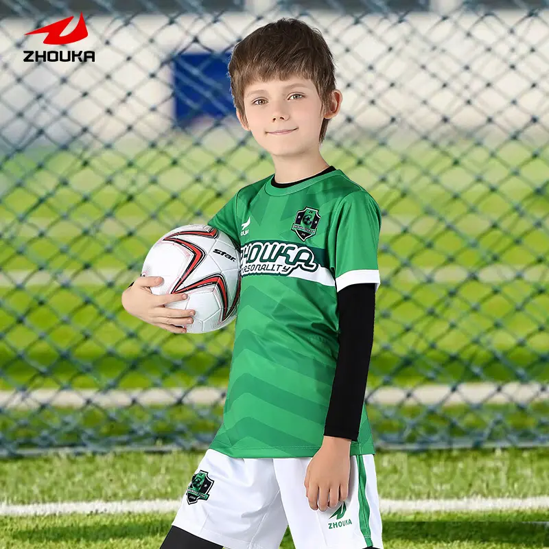 Custom Kids Football Jerseys Set Soccer Wear Uniform For Children Custom Kids Soccer Jersey Set Soccer Uniforms Sets For Kids