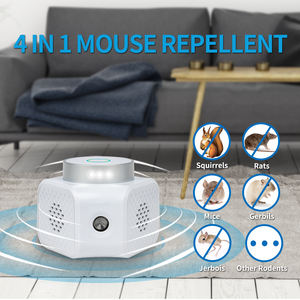 Répulsif de souris à ultrasons 360 degrés double haut-parleur avec LED clignotant souris martre taupe insecte nuisible cafard dissuasif pour la maison - Product Image 2
