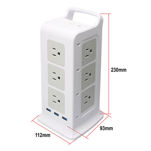 15 amp sạc Ổ cắm tháp Power Strip với 12 cửa hàng Ổ cắm điện with1 Loại C <span class=keywords><strong>and3</strong></span> USB - Product Image 2