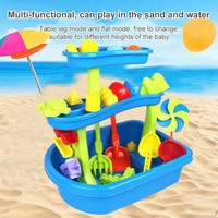 Offre Spéciale Été : Table de Plage DIY 33 Pièces pour Jeux Aquatiques, Bac à Sable en Plastique, Jouets de Plage pour Enfants