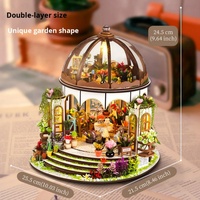 Kit de meubles miniatures en bois pour maison de poupée, jardin suspendu DIY |   Kit de boîte à musique en puzzle 3D de 50 pièces |   Jouet créatif pour adolescents 14 ans et plus |   Unisexe |