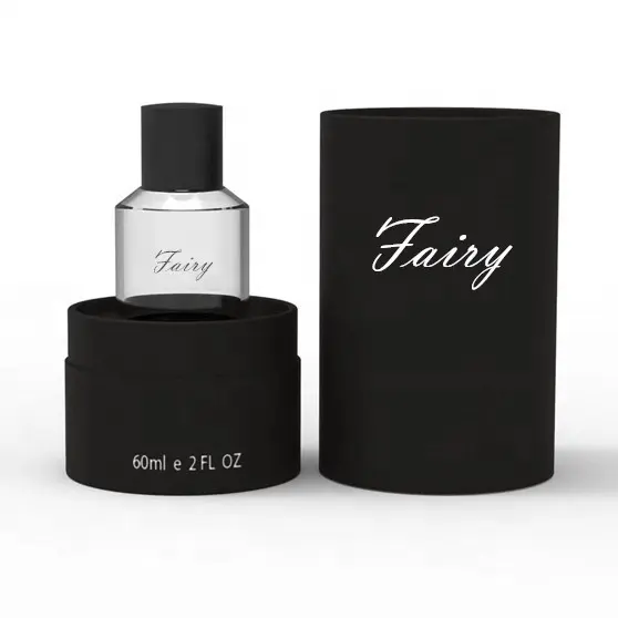 Botol Parfum Silinder Kosong dengan Kotak Hadiah, Penyemprot Pompa Transparan, Kaca OEM, 50 Ml, Kualitas Tinggi