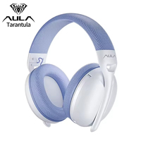 Casque de jeu sans fil AULA S6 Tri-mode, circum-auriculaire, RGB, design léger avec micro détachable