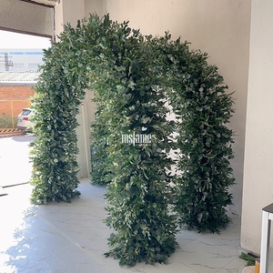 MSFAME Grossiste Grande Arche de Fleurs de Mariage en Soie Florale Verdure Eucalyptus Arches Vertes - Product Image 5