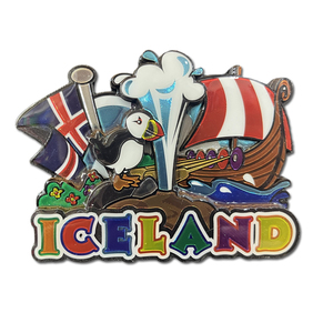 Logotipo personalizado Reykjavik Imán de nevera MDF Madera <span class=keywords><strong>Islandia</strong></span> Souvenirs Imán de nevera - Product Image 5