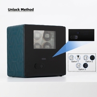 SunYung Square - Remontoir de montre multifonctionnel et sécurisé, réglable, avec 3 modes de rotation, compressible, en bois et microfibre, pour une protection optimale