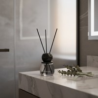 Diffuseur de bureau en verre NOIR, évaporation naturelle, parfum longue durée, élimination des odeurs, aromathérapie, parfum d'hôtel cinq étoiles