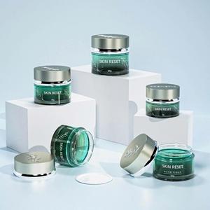Emballages cosmétiques personnalisés en verre givré mat de 30 à 50 g pour crème pour le visage, crème pour les yeux, crème faciale, pots cosmétiques de luxe avec couvercle à vis en plastique personnalisé - Product Image 3