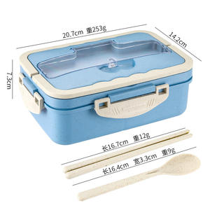 Boîte à <span class=keywords><strong>lunch</strong></span> portable et séparée, économique et très vendue, pour les travailleurs de bureau et les étudiants, compatible micro-ondes, boîte à <span class=keywords><strong>lunch</strong></span> bento - Product Image 6