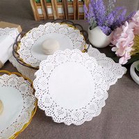 Napperons en papier jetables de 10 pouces, napperons en dentelle pour la décoration de gâteaux, la décoration alimentaire, la décoration de table de mariage