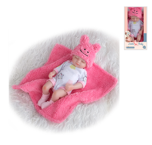 FiveStar Muñeca de Vinilo de 11 Pulgadas, Cuerpo Completo de Goma Suave, <span class=keywords><strong>Ojos</strong></span> <span class=keywords><strong>Cerrados</strong></span>, Muñeca <span class=keywords><strong>Reborn</strong></span>, Juguete de Moda de 28 cm, Muñeca de Bebé Dormida con Apariencia Realista - Product Image 1