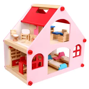Hotsale Doll House Furniture Diy Miniature 3D Wooden Miniaturas Dollhouse Toys for Children Birthday Gifts Casa Kitten Diary