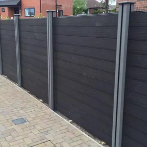 WPC açık bahçe çit 1.8*1.8m 6 * 6ft gizlilik kolay kurulum düşük bakım ahşap plastik kompozit çit