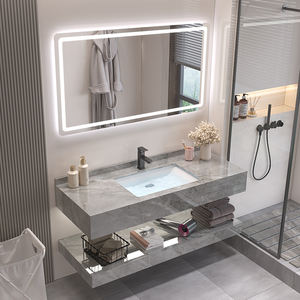 Tocador de baño de Hotel de Venta caliente con espejo de iluminación Gabinete colgado en la pared con precio barato Tocador de baño de pizarra de <span class=keywords><strong>roca</strong></span> - Product Image 6