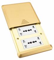 Boîtier de sol JP06 en cuivre et acier inoxydable de haute qualité avec prise USB étanche pour bureau, centre commercial, multi-standards 13A