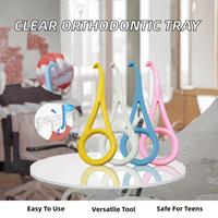Plateau d'extraction dentaire orthodontique en plastique transparent, outil multifonctionnel pour le blanchiment et le retrait des aligneurs dentaires, fonction d'alignement pratique