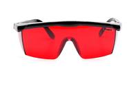 Lunettes de protection laser Huepar rouges réglables pour amélioration de la vision, lunettes de sécurité laser, lunettes de protection rotatives à lignes croisées